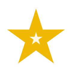 Double Five Point Gold Star Icon