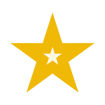 Double Five Point Gold Star Icon