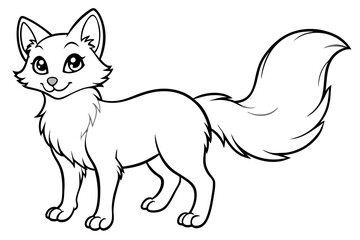 A cunning fox with bright eyes and a bushy tail vector illustration 