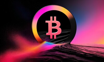 Bitcoin logo Speed ​​on the Moon