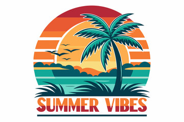 summer vibes vector illustration