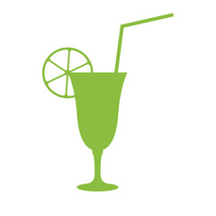 Cocktails and drinks vector black icons. Drink cocktail alcohol and cocktail with straw and fruit illustration glass design 
