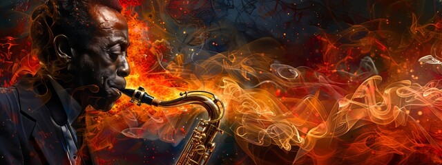 Jazz music background poster band instrument concert piano art abstract. Background jazz saxophone music flyer illustration design party festival singer orchestra player musician fest banner guitar.