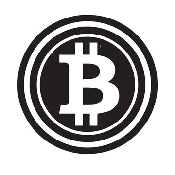 Cryptocurrency Bitcoin in cartoon, doodle style . Image for t-shirt, web, mobile apps and ui. Isolated 2d vector illustration in logo, icon, sketch style, Eps 10, black and white. AI Generative