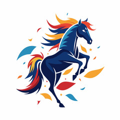 horse, animal, vector, illustration, farm, stallion, 