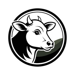 Create Your Own Cow Icon Circle Logo Vector Drawing Guide