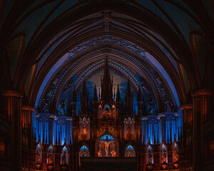 Notre-Dame Basilica in Montreal - obrazy, fototapety, plakaty