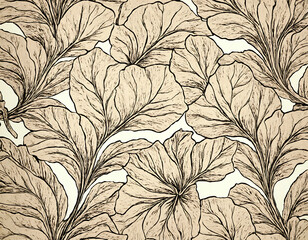 Illustration of brown leaves on a white background.