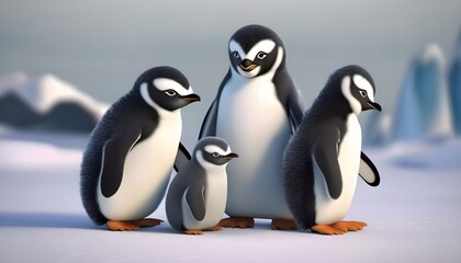 Naklejka premium Penguin Puppy