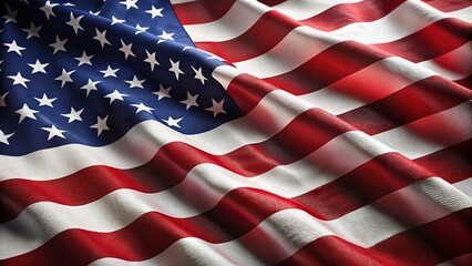 Realistic waving USA flag. Realistic waving American flag for Memorial Day
