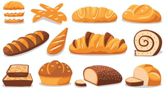 Artisan bread bakery homemade clipart vector illustration