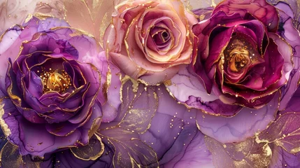 Zelfklevend Fotobehang magenta peony flowers © neirfy