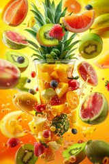 natural juices in bottles Generative AI