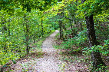 Hiking Pivot Rock trail at Pivot Rock Park.