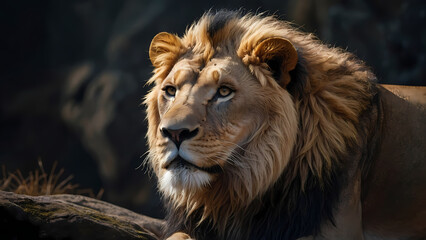 portrait of a lion