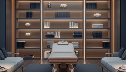 Sophisticated Neurologist's Office Interior: A Harmony of Professionalism and Comfor