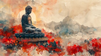 Buddha meditating, and silence
Generative Al