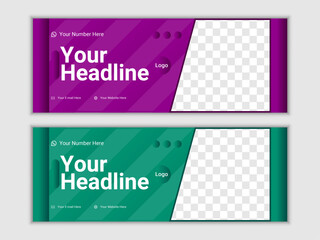 Creative marketing digital agency Business webinar social media facebook cover web banner template