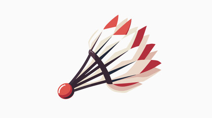 Naklejka premium Badminton shuttle cock vector icon or logo flat vector