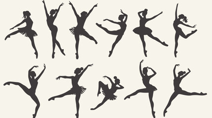 Ballerina silhouette. ballet dancer silhouette 