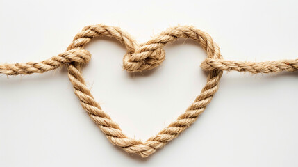 heart shape made of rope