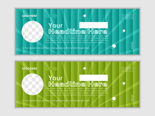 Modern business solution facebook cover design and corporate web banner template