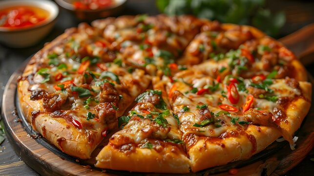Vietnamese-Style Pizza - Banh Trang Nuong Delight. Concept Vietnamese cuisine, Fusion food, Traditional recipes