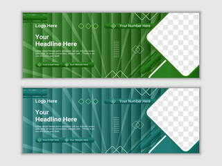 Facebook cover page and web banner design template