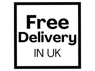 Black Vector Icon Free Delivery in  UK Illustration