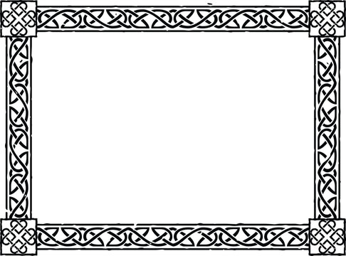 Large Rectangular Celtic Frame - Heart Knots