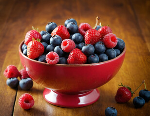 Fresh Berries on Plate