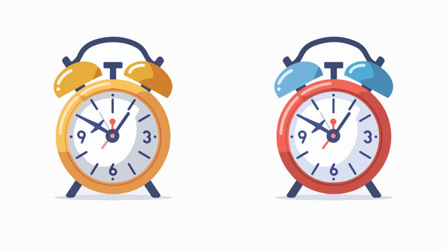 Alarm clock icon image vector illustration design flat