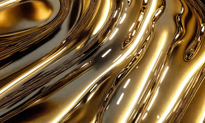Liquid Gold Dreams: Ethereal Abstract Backgrounds