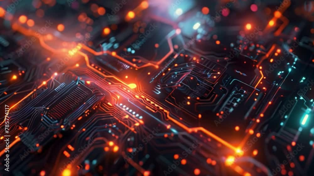 Aufkleber detailed close up of a computer circuit board