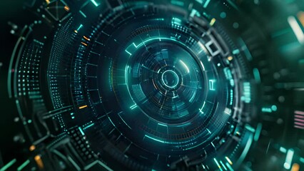 Abstract Blue and Black Circular Design Background