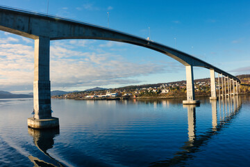 Captivating Photo of a Graceful Car Bridge in Northern Norway