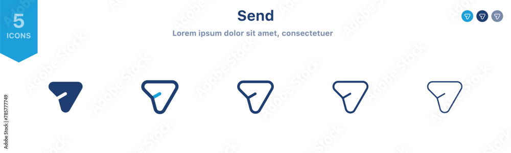 Poster share icon set. Share arrow vector icon - send message icon, message sent symbol , export, reply, send, forward icons button