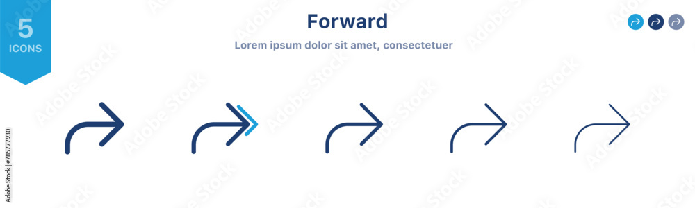 Poster share icon set. Share arrow vector icon - send message icon, message sent symbol , export, reply, send, forward icons button