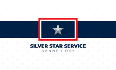 Happy National Silver Star Service Banner Day Background Vector Illustration