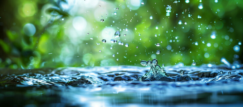 concept of water is life, water is health