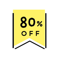 オープンセール用シンプルフレーム　イラストベクター素材