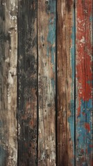 Naklejka premium Close-up of black wooden board showing signs of wear with holes and splinters, adding character and depth