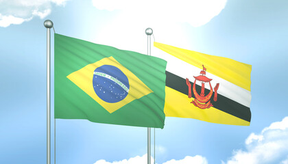Brazil and Brunei Flag Together A Concept of Relations