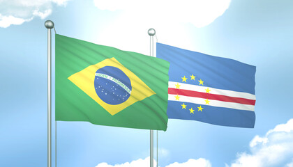 Brazil and Cape Verde Flag Together A Concept of Relations