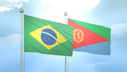 Brazil and Eritrea Flag Together A Concept of Relations