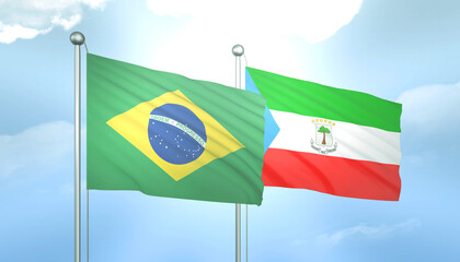 Brazil and Equatorial Guinea Flag Together A Concept of Relations