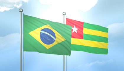Brazil and Togo Flag Together A Concept of Relations