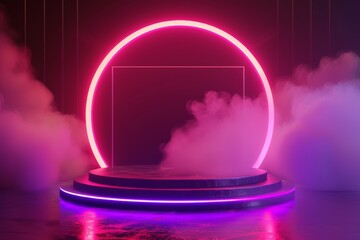 Smoking Round Podium for Product Visualization