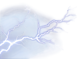  Lightning streaks across dark storm clouds in a powerful thunderstorm at night