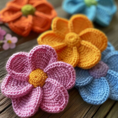 Wool Knit flower